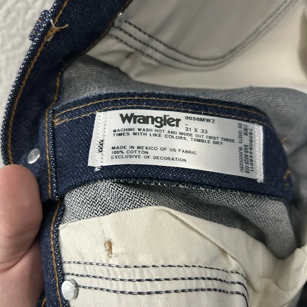 Wrangler Jeans Mens 31x33 Blue Denim 0036MWZ Slim Fit Cowboy Cut Western Rodeo
